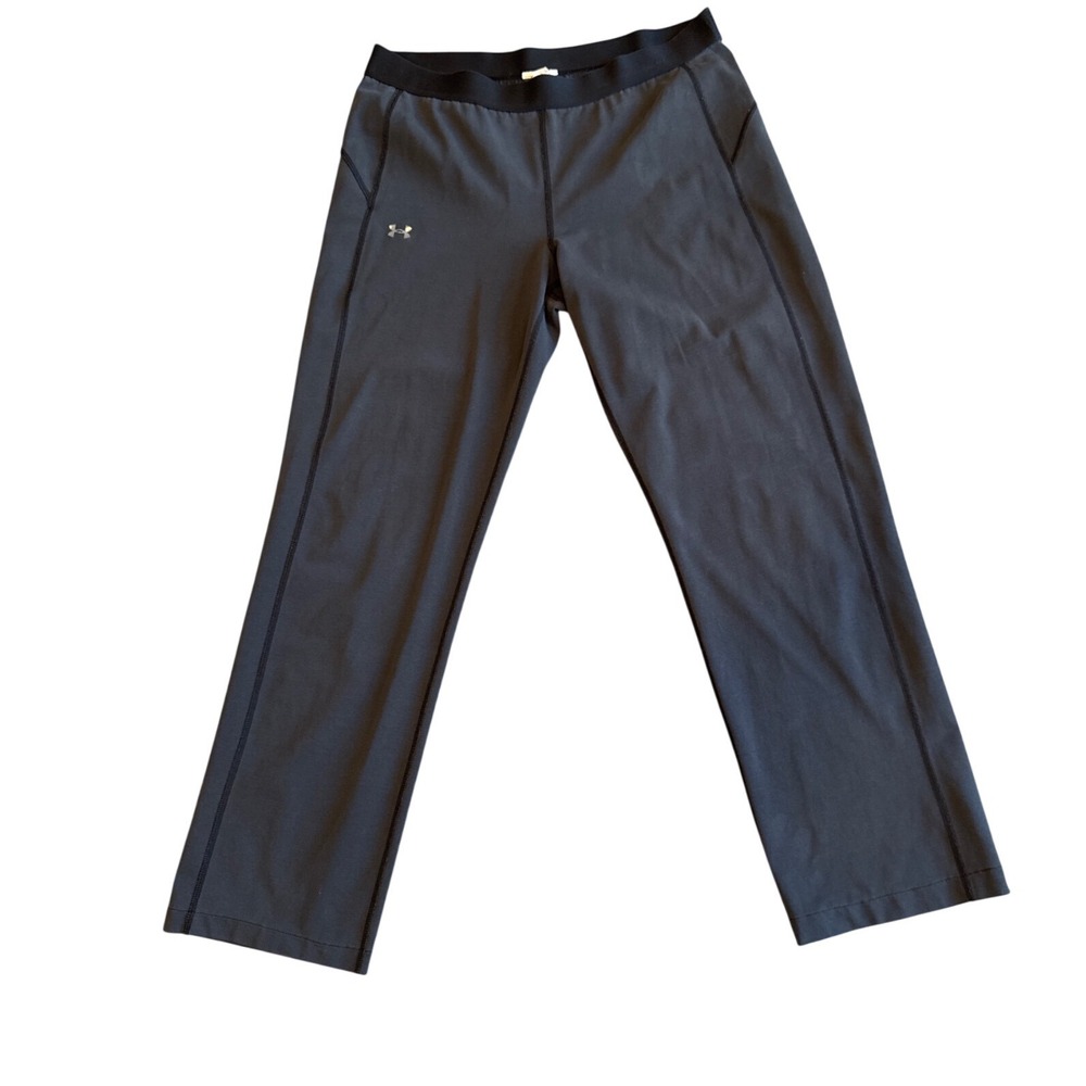 Under Armour UA Woman's Black Medium Athletic Pants Straight Leg Sporty Leggings